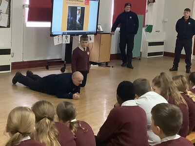 Image of Year 6 fire safety talk